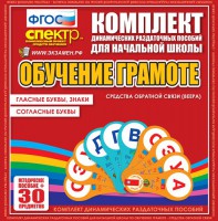 Динамические раздаточные пособия. Обучение грамоте (веера). Гласные буквы, знаки, согласные буквы. - fgospostavki.ru - Мурманск
