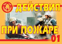 Комплект плакатов "Действия при пожаре" - fgospostavki.ru - Мурманск