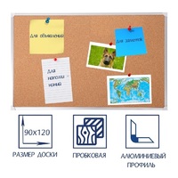 Доска пробковая 1200х900 - fgospostavki.ru - Мурманск