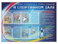 Стенд-уголок "Техника безопасности и правила поведения в спортивном зале" - fgospostavki.ru - Мурманск