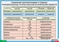 Таблица. Сравнение понятий изомер и гомолог. Функциональные группы классов органических веществ. - fgospostavki.ru - Мурманск