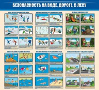Стенд "Безопасность на воде, дороге, в лесу" - fgospostavki.ru - Мурманск