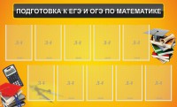 Стенд "Подготовка к ЕГЭ и ОГЭ по математике (10 карманов)" - fgospostavki.ru - Мурманск