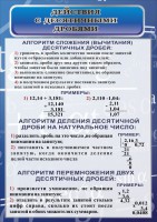 Стенд "Действия с десятичными дробями" - fgospostavki.ru - Мурманск