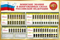 Стенд "Воинские звания в вооруженных силах РФ" - fgospostavki.ru - Мурманск