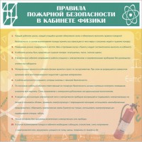 Стенд "Правила пожарной безопасности в кабинете физики" - fgospostavki.ru - Мурманск