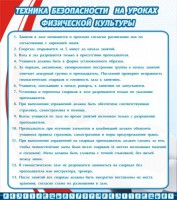 Стенд "Техника безопасности на уроках физкультуры" - fgospostavki.ru - Мурманск