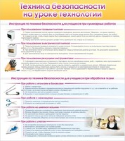 Стенд "Техника безопасности на уроке технологии" - fgospostavki.ru - Мурманск
