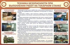 Стенд "Техника безопасности при выполнении работ на токарном станке" - fgospostavki.ru - Мурманск