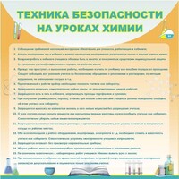Стенд "Техника безопасности на уроках химии" - fgospostavki.ru - Мурманск