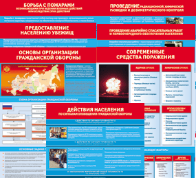 Комплект таблиц "Основы гражданской обороны (МЧС РФ)" 13 штук. - fgospostavki.ru - Мурманск