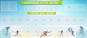 Стенд "Спортивная жизнь школы" - fgospostavki.ru - Мурманск