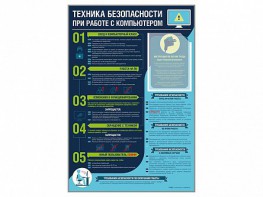 Стенд-уголок "Техника безопасности при работе на компьютере в общеобразовательных учреждениях" - fgospostavki.ru - Мурманск