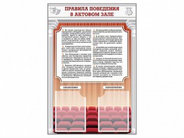 Стенд-уголок "Правила поведения в актовом зале" - fgospostavki.ru - Мурманск