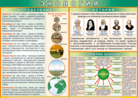 Таблица "Экология. Определения и история" (100х140 сантиметров, винил) - fgospostavki.ru - Мурманск