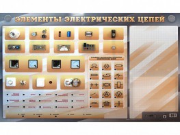 Наглядно-демонстрационный светодинамический стенд "Элементы электрических цепей" с маркерными полями - fgospostavki.ru - Мурманск