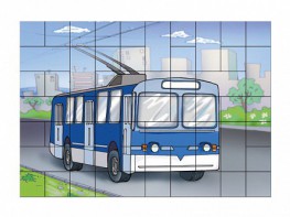 Магнитный пазл "Троллейбус" - fgospostavki.ru - Мурманск