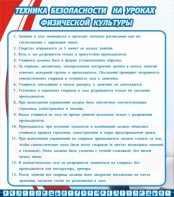 Стенд "Техника безопасности на уроках физкультуры" - fgospostavki.ru - Мурманск