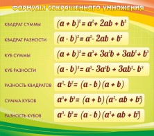 Стенд "Формулы сокращенного умножения" Вариант 3 - fgospostavki.ru - Мурманск