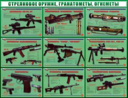 Стенд "Стрелковое оружие, гранатометы, огнеметы" Вариант 2 - fgospostavki.ru - Мурманск
